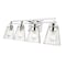 Z-Lite Lyna Vanity, 4-Light, 30.5 In.W x 6.5 In.L x 9 In.H, Chrome /Clear 823-4V-CH - alternate 2